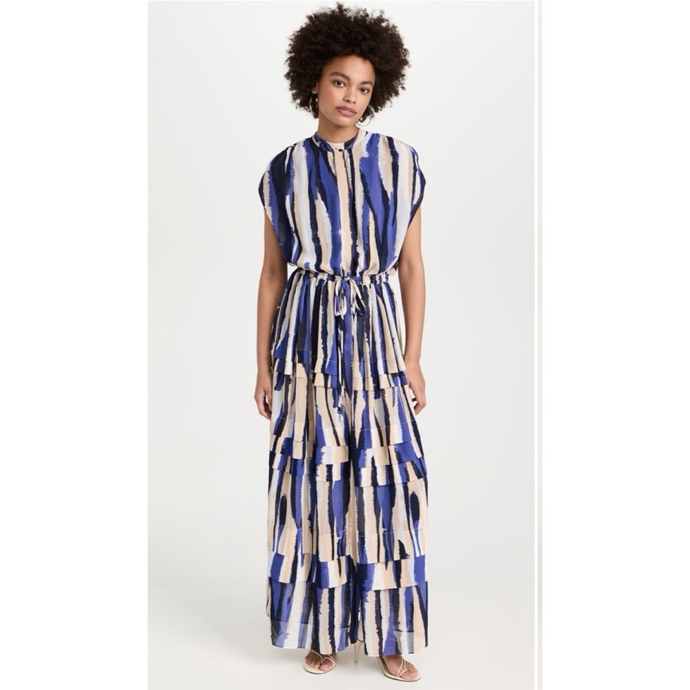 NWT Misa Los Angeles Ulricha Ruffled Tiered Maxi Dress XS